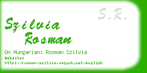 szilvia rosman business card